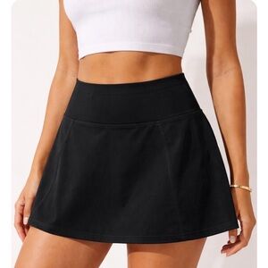 J.Crew Active Black Skort | Built-In Shorts | Tennis Golf Workout Skirt | Size M